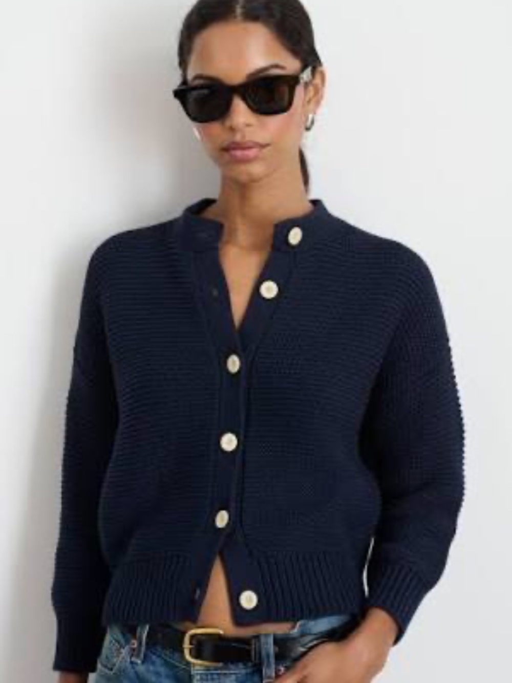 ALEX MILL "NICO" CARDIGAN IN NAVY SIZE S!